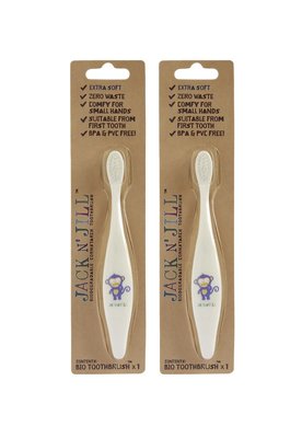 Jack N' Jill Bio s opičkou dětský zubní kartáček 2 ks