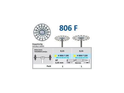 Diamantový disk - oboustranně sypaný, H806, průměr 1,9cm, extra jemná