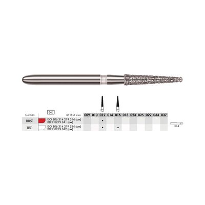 Diamant - kónický hl.kulička FG M 012 (6ks)