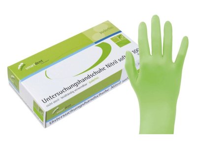 Rukavice Smart NITRIL 100ks, zelené, vel. S