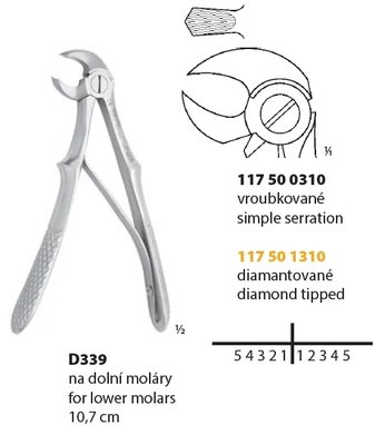 Kleště extrakční D339 diamantované