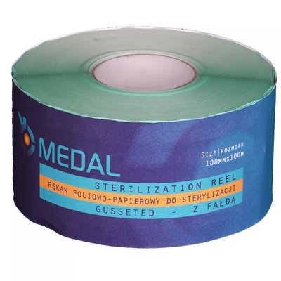 Rękaw do sterylizacji z fałdą MEDAL 10cm x 100m