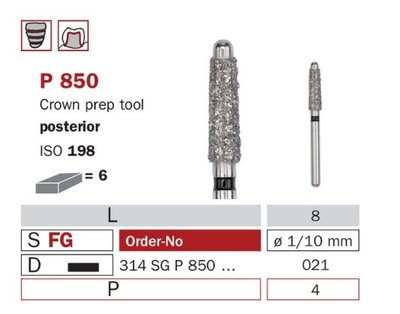 Diaswiss P 850 černá, 6ks/balení - 021 mm
