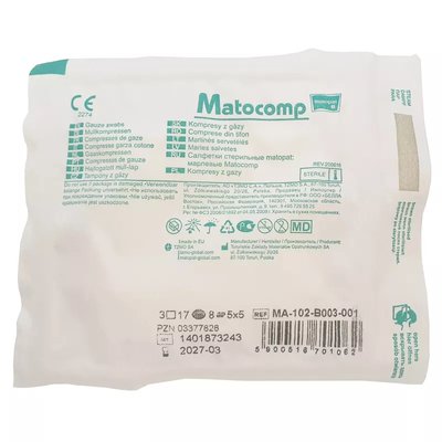 Kompresy z gazy jałowe 5x5cm (3szt) blister