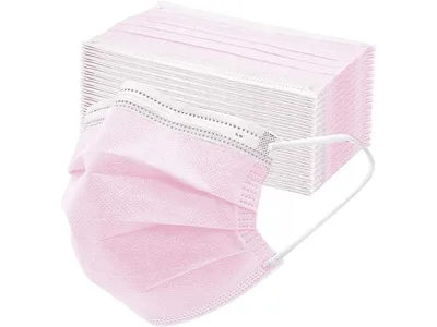 Rouška/ústenka chirurgická, jednorázová, růžová, 50 ks