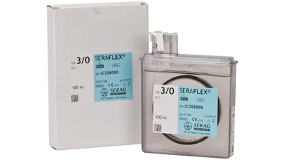 SERAFLEX® - Packung 24 Stück schwarz, 10 x 50 cm, USP 4/0