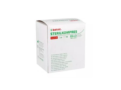 STERIL kompres 5 x 5 cm 17/8, sterilní – 25 x 2 ks