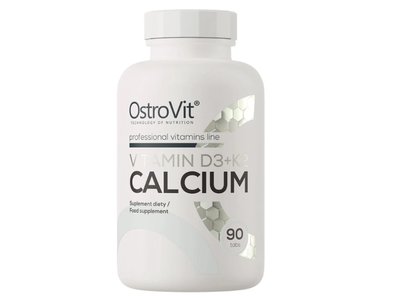 OstroVit - Vitamín D3 + K2 + Vápník, 90 tablet