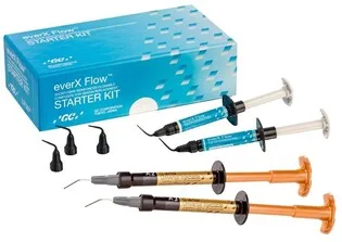 GC EverX Flow/G-Aenial Universal Injectable Starter Kit (EverX Flow Bulk 2ml, EverX Flow Dentin 2ml, G-Aenial Universal Injectable 1ml A2 + A3, akcesoria)