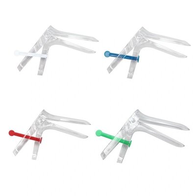 Gynekologické zrcadlo, aretace kolíkem - L