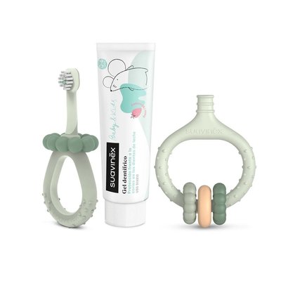 Suavinex sada pro ústní hygienu 0m+ - zelená
