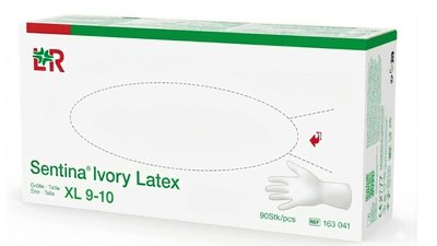 RUKAVICE latexové nepudrované Sentina Ivory, velikost XL 8-10, 90ks