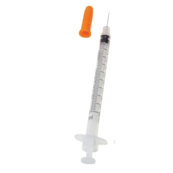 HS-sterilní inzulínové injekční stříkačky,1ml/U100, 0 30x12 mm 100 ks