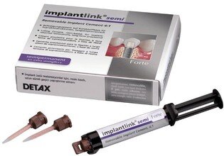 Implantlink semi Forte - semi-permanentny cement tymczasowy (wzmocniony) 5ml + 10 końcówek (do długoczasowego mocowania uzupełnień na implantach)