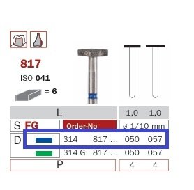Diaswiss 817 modrá, 6ks/balení - 050 mm