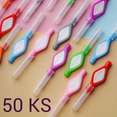 Mezizubní kartáčky Flexi IB392 F Ekonomy Pack-50 ks - ISO4 Žlutá (drát 0.7mm)