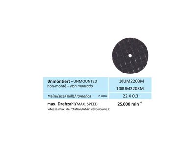 Disk na kovy, velikost 22 x 0,3 mm