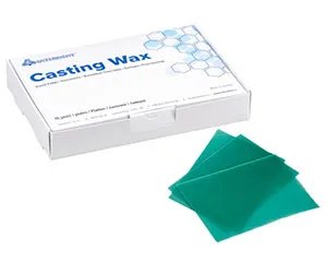 Fóliový licí vosk hladký zelený 0,60 mm, 15ks 125×75 mm