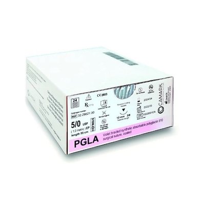 Camark šití PGLA - 6623 – PGLA 5/0 RC 19 mm 3/8 – 55 cm 24 ks
