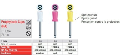 Edenta Prophylaxis Cups (RA, Screw-In, Snap-On) - leštiace nástroje na profylaxiu - 100 ks