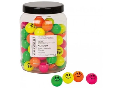 Balónek skákající - smajlík, 70ks