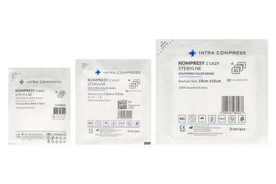 Kompresy gazowe jałowe 3 szt. Intra Compress