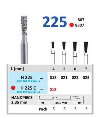 HORICO diamant vrták - obrácený kónus ISO21 5ks