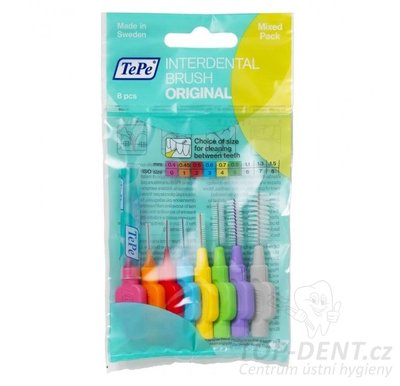 TePe ORIGINAL 0-7 mezizubní kartáčky MIX (0,4-1,3mm), 8ks