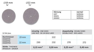 Oboustranný disk z karbooceli 22mm/0,40mm
