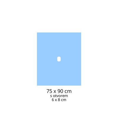 Rouška sterilní krycí dvouvr. Immunity 75x90cm s otv.6x8cm, 25 ks