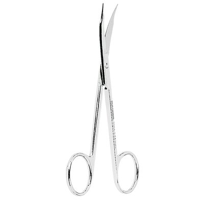 Nůžky zahnuté GOLDMAN-FOX, zoubkovaná čepel 13 cm 0304-2 ASA DENTAL - 1 ks