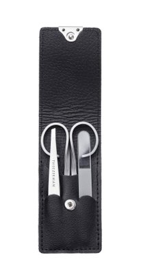 Tweezerman Manikúra BLACK - set nůžtiček, pinzety a pilníku na nehty