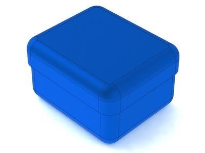 Box aluminium 5x4x3cm, modrý