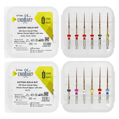 Pilniki Gold Kit 6 szt. EndoArt - smart (sx, 16/02, 20/04, 25/04, 30/04, 35/04)