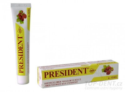 PresiDENT Junior dětská zubní pasta od 6 let (jahoda), 50ml