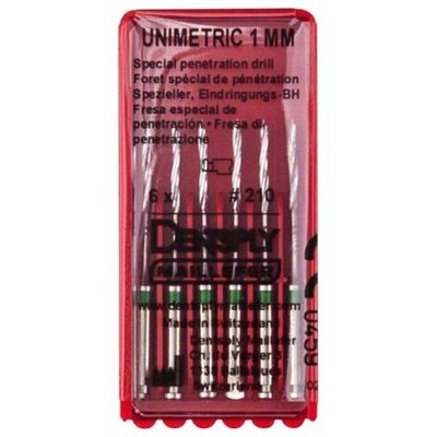 Unimetric pronikač 6ks (zelený) 210, Maillefer