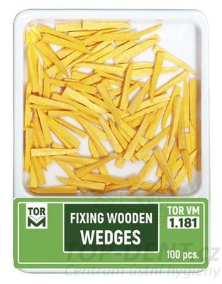 TOR dřevěné krátké klínky extra tenké (oranžové), 100ks