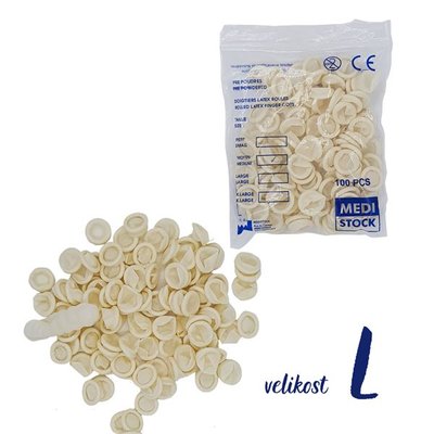 Latexové náprstníky nesterilní vel. 4 (L) 100ks