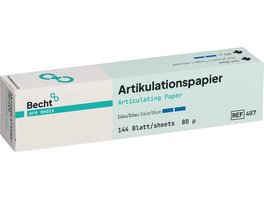 Artikulationspapier - Packung 144 Stück blau, 80µ, gerade