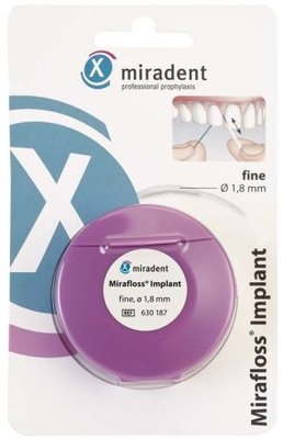 Mirafloss Implant - zubní nit, jemná růžová