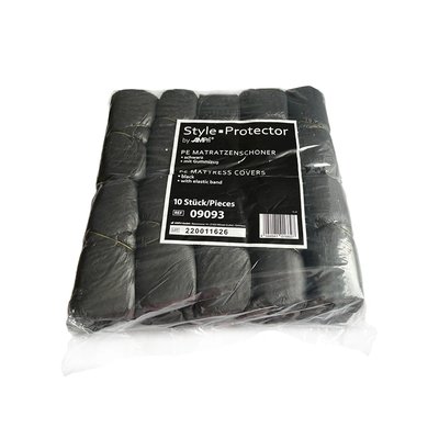Návlek na postel 210 x 90 x 20 cm, PE, černý, 10 ks v balení