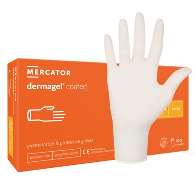 Rukavice Mercator Dermagel latex bez pudru - M