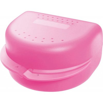 OMNIDENT Krabička Na Rovnátka Pro Dospělé 75 x 65 x 45mm Růžová 1ks