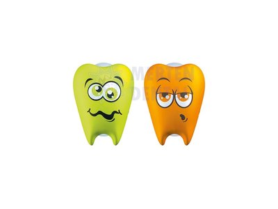 Flipper Zoubky světle zelený, oranžový krytky na zubní kartáčky 2 ks