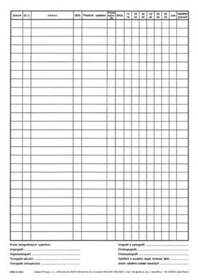 DITIS Provozní deník pro RTG diagnostiku ( A4 50listů)