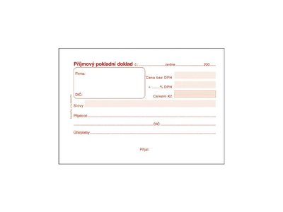 Příjmový pokladní doklad, 50listů
