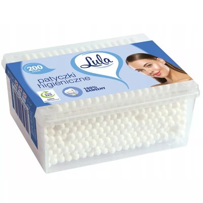 LULA Patyczki higieniczne do uszu BIO BOX prostokąt 200szt