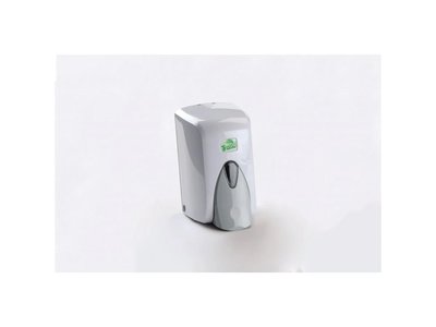 Dávkovač na tekuté mýdlo 500ml, bílý plast s nádržkou