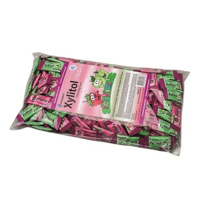 Xylitol žvýkačky pro děti mix jahoda/jablko 200 x 2 ks