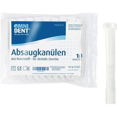 OMNIDENT Odsávací Kanyly Bílé 10ks